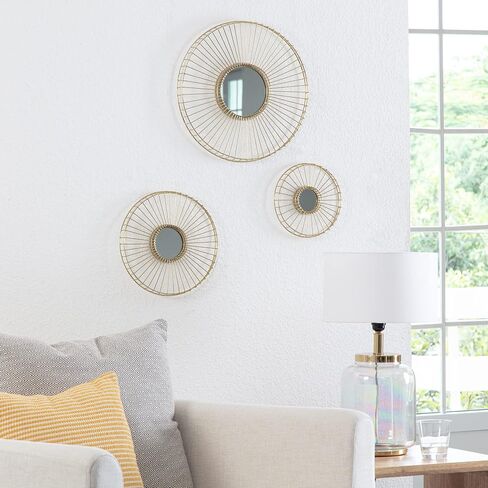 Habitat Ariston Gold Set of 3 Wall Mirror in Saudi Arabia
