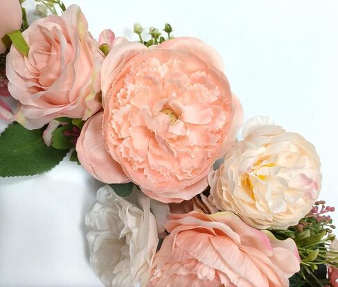 Wedding Arch Flowers, Artificial Floral Swags, 27" Decorative Swag, Artificial Flower Swag for Door Wedding Party Wall Home Decor (Champagne) in Saudi Arabia