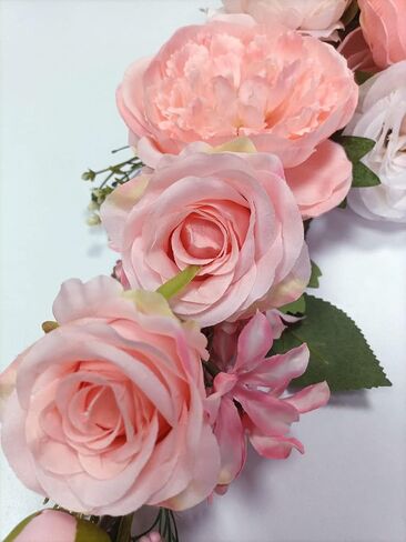 Wedding Arch Flowers, Artificial Floral Swags, 27" Decorative Swag, Artificial Flower Swag for Door Wedding Party Wall Home Decor (Champagne) in Saudi Arabia