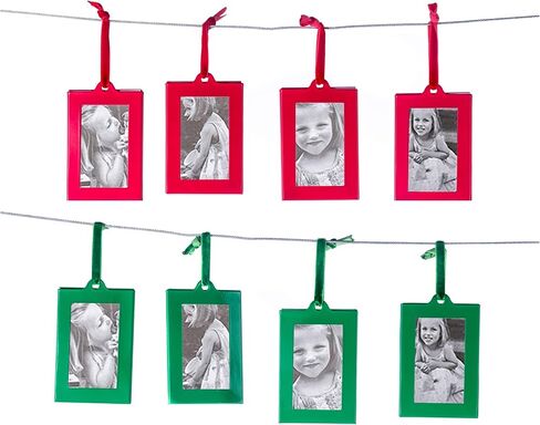 Klikel Hanging Picture Frame Ornaments - Set of 8 2x3 Black Hanging Photo Frame in Kuwait