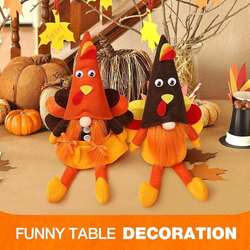 Ndeno قطعتان من زخارف قطيفة جنوم الهالوين، تومتي إسكندنافية مصنوعة يدويًا - خفافيش القرع المنزلية على سطح الطاولة قزم جنوم ديكور الحلي - هدية عيد الحب بو (الهالوين - النمط أ) in Kuwait