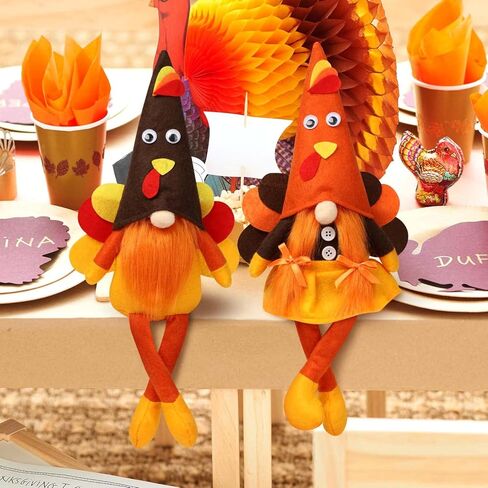 Ndeno قطعتان من زخارف قطيفة جنوم الهالوين، تومتي إسكندنافية مصنوعة يدويًا - خفافيش القرع المنزلية على سطح الطاولة قزم جنوم ديكور الحلي - هدية عيد الحب بو (الهالوين - النمط أ) in Kuwait