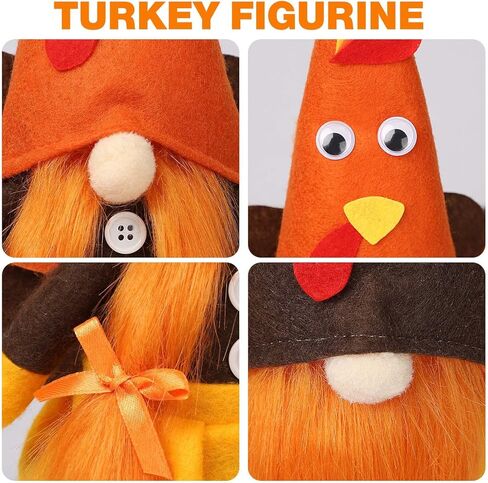 Ndeno قطعتان من زخارف قطيفة جنوم الهالوين، تومتي إسكندنافية مصنوعة يدويًا - خفافيش القرع المنزلية على سطح الطاولة قزم جنوم ديكور الحلي - هدية عيد الحب بو (الهالوين - النمط أ) in Kuwait