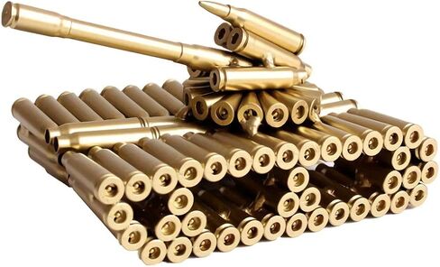 Bullet Shell Casing Shaped Army Tank Metal Sculpture,Great Decorative Artwork Model Gift for Home,Study Room Decorations (95 Tank) in Saudi Arabia