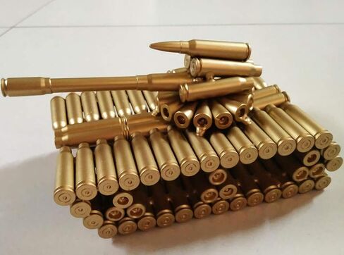Bullet Shell Casing Shaped Army Tank Metal Sculpture,Great Decorative Artwork Model Gift for Home,Study Room Decorations (95 Tank) in Saudi Arabia