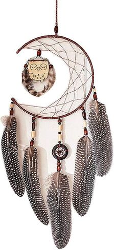 Owl Dream Catchers for Bedroom Adult Kids Boys Girls,Moon Net Dream Catcher for Wall Hanging,Sweet Dreams Native American Wall Decor for Home in Saudi Arabia