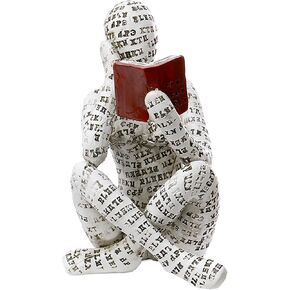 GRAPMKTG Home Decor Pulp Reading Women Thinker Statue Aesthetic Sculpture Room Decor Modern Abstract Decoration on Shelf Table Desk for Living Room Office Bedroom A