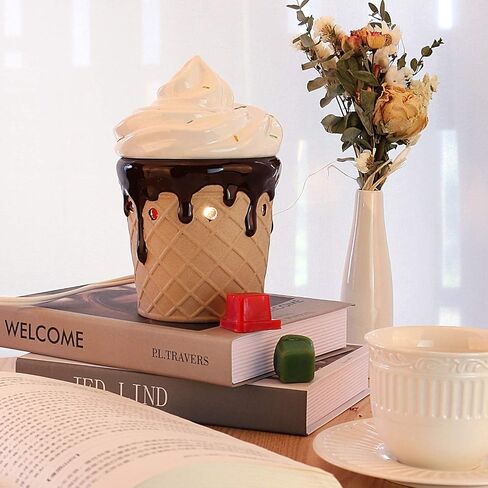 STAR MOON Ceramic Electric Wax Melt Warmer Candle Waxing Warmer Burner Melt Wax Cube Melter Fragrance Warmer - Ideal for Family and Friends, Snowman in Kuwait