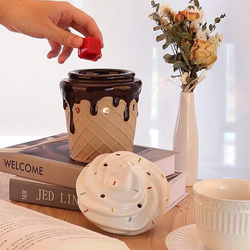 STAR MOON Ceramic Electric Wax Melt Warmer Candle Waxing Warmer Burner Melt Wax Cube Melter Fragrance Warmer - Ideal for Family and Friends, Snowman in Kuwait