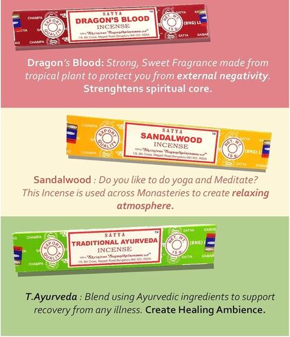 مجموعة متنوعة من أعواد البخور ناج تشامبا - عبوة (12 بخور، 140+ عود) in Kuwait