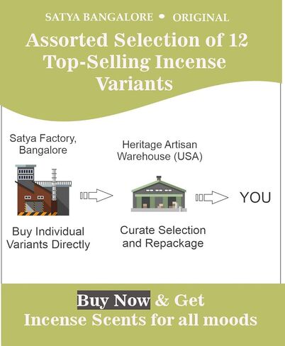 مجموعة متنوعة من أعواد البخور ناج تشامبا - عبوة (12 بخور، 140+ عود) in Kuwait