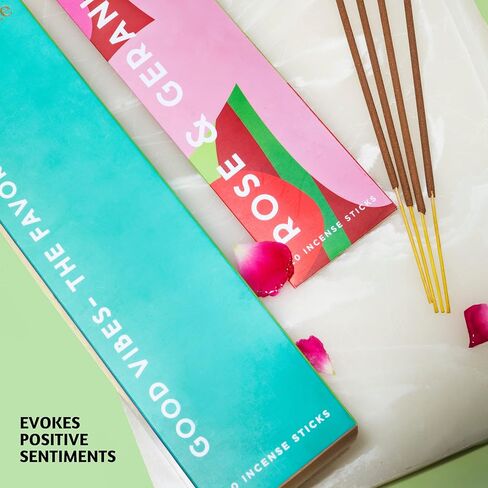 Folkulture Incense Sticks - Set of 6 Incenses (120 Sticks) for AM to PM Healing - Lavender, Palo Santo and Cedar, Dragon's Blood, Patchouli, Sandalwood, Nag Champa - Boho Gift Set in Kuwait