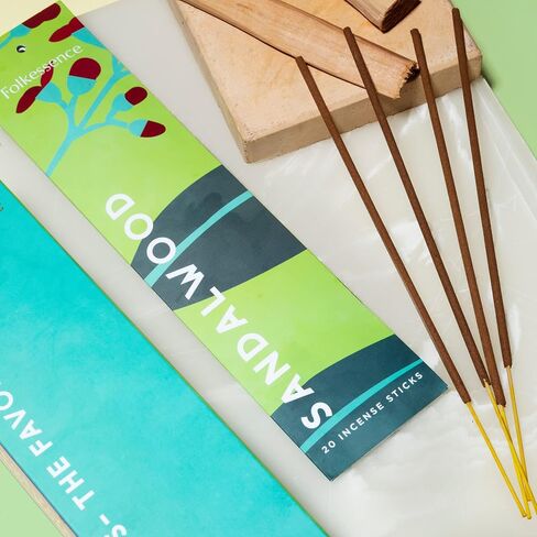 Folkulture Incense Sticks - Set of 6 Incenses (120 Sticks) for AM to PM Healing - Lavender, Palo Santo and Cedar, Dragon's Blood, Patchouli, Sandalwood, Nag Champa - Boho Gift Set in Kuwait