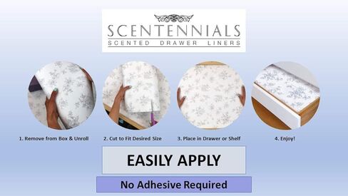 بطانات الأدراج والأرفف المعطرة من سينتينيلز - طباعة زهور - 6 ورقات غير لاصقة مقاس 16.5 × 22 بوصة - مثالية لرفوف الخزانة وأدراج خزانة الملابس (الخزامى) in Kuwait