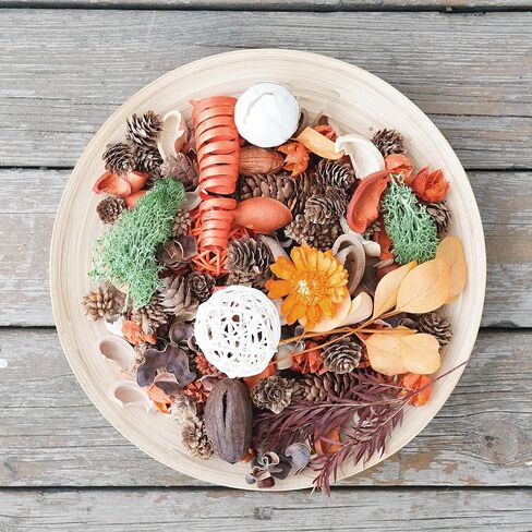 AlaTyche Fall Potpourri Bowl Filler, Pumpkin Scented Potpourri Dried Flowers, Autumn Orange Potpourri Decorative,Farmhouse Table Wedding Party Home Decor,20 oz in Kuwait