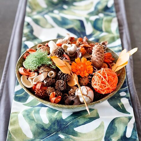 AlaTyche Fall Potpourri Bowl Filler, Pumpkin Scented Potpourri Dried Flowers, Autumn Orange Potpourri Decorative,Farmhouse Table Wedding Party Home Decor,20 oz in Kuwait