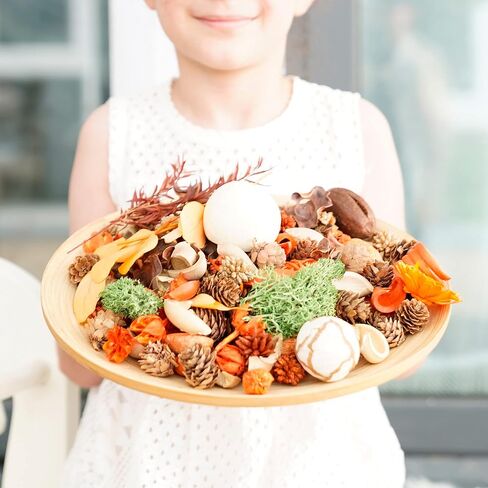 AlaTyche Fall Potpourri Bowl Filler, Pumpkin Scented Potpourri Dried Flowers, Autumn Orange Potpourri Decorative,Farmhouse Table Wedding Party Home Decor,20 oz in Kuwait