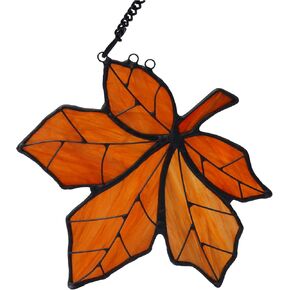 Maple Leaves Suncatcher for Window,Stained Glass Window Hanging, Home Decorations,Fall Leaves Decor, Gifts for Women…