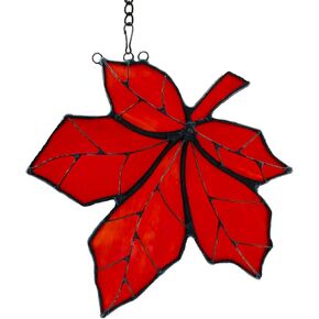Maple Leaves Suncatcher for Window,Stained Glass Window Hanging, Home Decorations,Fall Leaves Decor, Gifts for Women… in Saudi Arabia