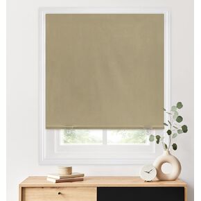 LazBlinds ستائر تعتيم 100%، بدون أدوات ولا ستائر لاسلكية للنوافذ، ظلال نوافذ للخصوصية معزولة حراريًا للحماية من الأشعة فوق البنفسجية لغرفة النوم (36 بوصة عرض × 72 بوصة ارتفاع، أسود) in Kuwait
