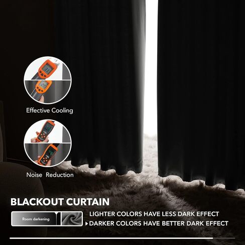 Deconovo Blackout Curtains Back Tab and Rod Pocket Curtains Insulated Thermal Room Darkening Drapes for Bedroom 52Wx84L Inch Teal 2 Panels in Kuwait