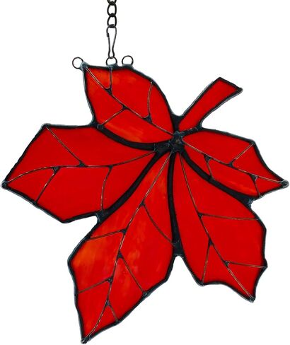 Maple Leaves Suncatcher for Window,Stained Glass Window Hanging, Home Decorations,Fall Leaves Decor, Gifts for Women… in Kuwait