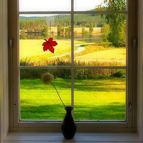 Maple Leaves Suncatcher for Window,Stained Glass Window Hanging, Home Decorations,Fall Leaves Decor, Gifts for Women… in Kuwait