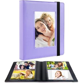 Aevdor Photo Album 4x6, Leather Cover 4x6 Photo Album Picture Book Black Inner Pages with DIY Front Window, Each 4x6 Photo Album Book Holds 136 Photos for Baby Wedding Family Children Pictures (Black) in Saudi Arabia