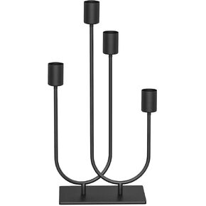 smtyle Halloween Decorations Fireplace Candelabra Black Candlestick Holders for Taper Candles Table Centerpiece Set of 3 with Cast Iron in Saudi Arabia