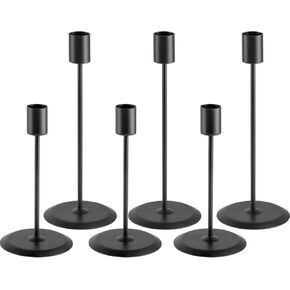 Matte Black Candle Holders, Set of 2 Decorative Candlestick Holders for Taper Candles, Metal Candle Stands for Home Decor, Wedding, Dinning, Party, Anniversary, Fits 3/4 Inch Thick Candle in Saudi Arabia