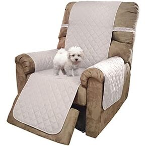 U-NICE HOME Recliner Chair Covers Reversible Chair Cover Pet Covers for Dogs with Elastic Straps Water Resistant Diamond Quilted (23''Recliner Small, Black/Black) in Saudi Arabia
