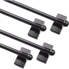 Adjustable Magnetic Rods for Metal Appliance, Doors, Windows, 9 to 16 Inch/2 Pack/Easy Installation Toilet Towel Bar, Muti-Useful (Black, 2pack) in Saudi Arabia