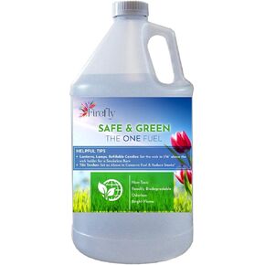 Firefly Kosher, Eco-Friendly Safe and Green Tiki Torch Fuel - Non Toxic Lamp Oil - Biodegradable - Virtually Odorless - Paraffin Kerosene Alternative - Indoor Outdoor Use - Lamps, Lanterns, Candles