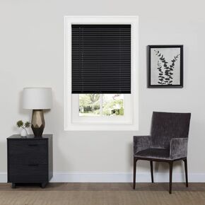 Cordless Room Darkening Mini Blind - 23 Inch Width, 64 Inch Length, 1" Slat Size - Alabaster - Cordless GII Deluxe Sundown Horizontal Windows Blinds for Interior by Achim Home Decor in Saudi Arabia