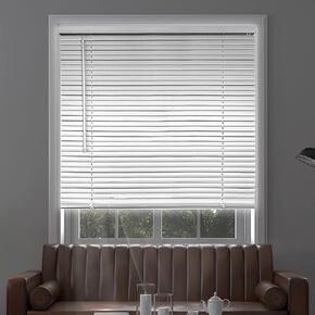 CHICOLOGY Mini Blinds for Windows, Door Blinds, 31"W x 64"H, Gloss White, Cordless, Vinyl, Horizontal, Light Filtering & Blackout