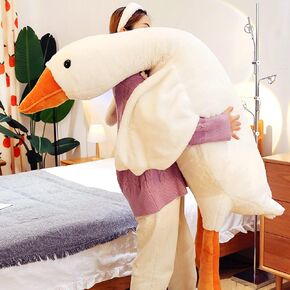Goose Stuffed Animal 20 Inch Plush Toy, 1.4 lbs Cute Duck Stuffed Animal, Plush Soft Plushies Pillow Doll Toys, Gift for Anxiety Kids and Friends, White