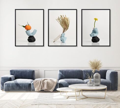 إطار ملصق ELSKER&HOME مقاس 18 × 24 مكون من 3 قطع، إطار صورة أسود للتركيب على الحائط أفقيًا أو رأسيًا، متين ومقاوم للخدش in Kuwait