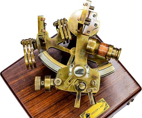 جهاز Sailor's Art Antique Brass Sextant من أجل التنقل Henry Barrow & CO بحري 6 بوصات مع صندوق خشبي in Kuwait