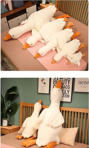 Goose Stuffed Animal 20 Inch Plush Toy, 1.4 lbs Cute Duck Stuffed Animal, Plush Soft Plushies Pillow Doll Toys, Gift for Anxiety Kids and Friends, White in Saudi Arabia