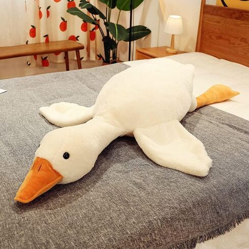 Goose Stuffed Animal 20 Inch Plush Toy, 1.4 lbs Cute Duck Stuffed Animal, Plush Soft Plushies Pillow Doll Toys, Gift for Anxiety Kids and Friends, White in Saudi Arabia