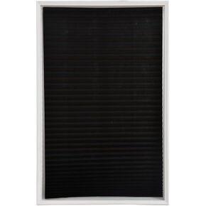 Temporary Blinds, Vertical Pleated Blinds No Drilling Self Adhesive Blinds Easy to Install Fits Blinds Window Roller for Bathroom Kitchen Living Room Office Window (Black, 60 * 150cm) in Saudi Arabia