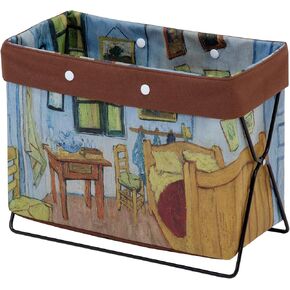 Astro Collapsible Magazine Rack Holder Floor Bedroom, Sturdy Steel Periodical Home & Office Organization, Chic Storage for Magazines, Records, Newspapers, Artwork & More, Van Gogh, Gifts, 900-45
