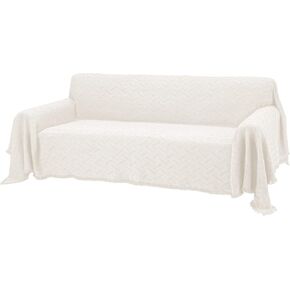 غطاء أريكة هندسي من Rose Home Fashion، بطانية غطاء أريكة، أغطية أريكة لـ 3 وسائد أريكة، أغطية أريكة مقسمة، أغطية أريكة للكلاب، واقي الأريكة (كبير، رمادي داكن) in Kuwait