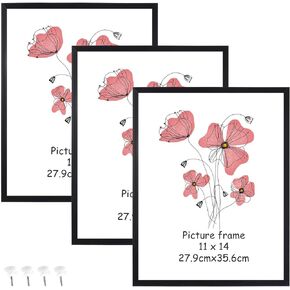 إطار صورة Calenzana أسود مقاس 11 × 14 للجدار والطاولة، مجموعة مكونة من 3 قطع، إطار صورة مقاس 8 × 10 مع حصيرة لغرفة النوم وغرفة المعيشة وديكور المكتب in Kuwait