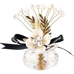 Cute Crystal Artificial Tree, Pearl Flower Office Décor, Gift for Women