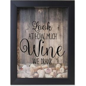 Lawrence Frames 163081 8x11 Black Wine Cork Holder Shadow Box Frame