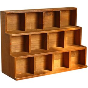 Cabilock 12 Compartment Shadow Box Display Shelf Organizer Small Item Display Unit for Wall or Table Desk Memorabilia Holder in Kuwait