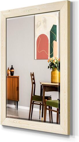 Black Rustic Mirror Rectangular Barnwood Framed Wall Mirror for Home Decor, Vertical or Horizontal Hanging, 41x29 in Saudi Arabia