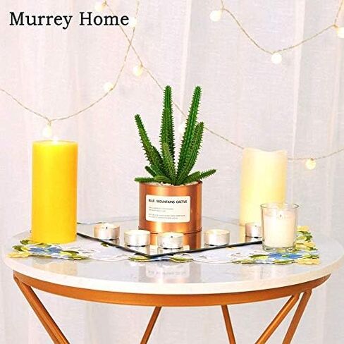 مرايا Murrey Home Gym مقاس 12 بوصة مربعة مثبتة على الحائط، بلاط مرآة بدون إطار لصينية شموع السقف والجدار قطع مركزية للطاولة، مجموعة من 4، 2 مم in Kuwait