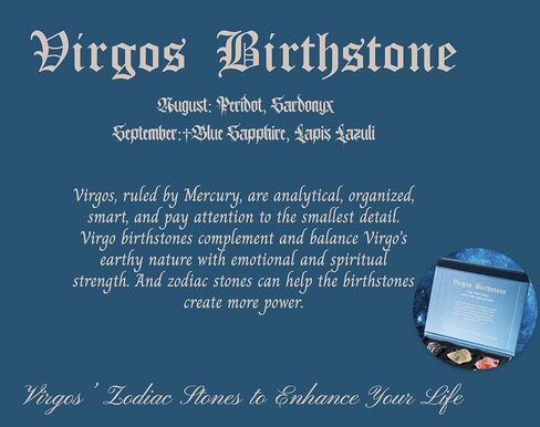 هدايا عيد الميلاد الكريستالية من Faivykyd Virgo، هدايا روحية علم التنجيم للنساء علامة زودياك، مجموعة أبراج من البلورات الطبيعية وأحجار الشفاء، أفكار هدايا للنساء الصديقات والأخت عيد ميلاد فريد من نوعه in Kuwait